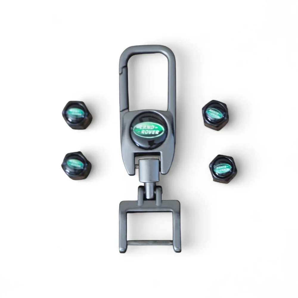 Land Rover Key Holder & Valve Caps One Size Black Green